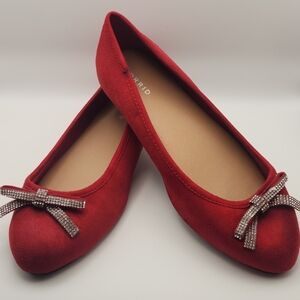 Torrid Red Ballet Flats with Bow